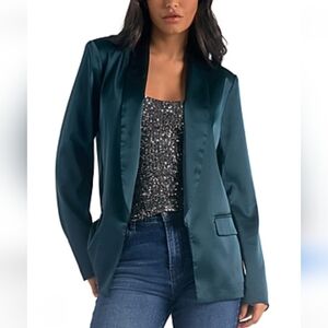 Bloomingdale's ELAN Shawl Collar Blazer In Green Pine. Sz Sm. New. Org $118.Deal